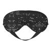 Black Round Dot Print Eye Mask,Silk-Like Sleep Mask,Night Sleeping Mask for Men Women,for Sleep Relaxation view 1