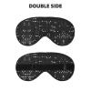 Black Round Dot Print Eye Mask,Silk-Like Sleep Mask,Night Sleeping Mask for Men Women,for Sleep Relaxation view 2
