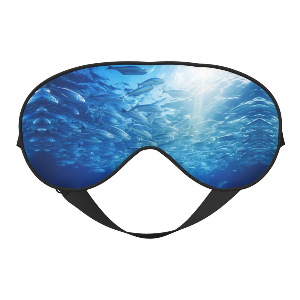Fish Print Eye Mask,Silk-Like Sleep Mask,Night Sleeping Mask for Men Women,for Sleep Relaxation