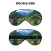 Alpine Scenery Vivid Sky Above Print Eye Mask,Silk-Like Sleep Mask,Night Sleeping Mask for Men Women,for Sleep Relaxation view 2