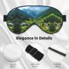 Alpine Scenery Vivid Sky Above Print Eye Mask,Silk-Like Sleep Mask,Night Sleeping Mask for Men Women,for Sleep Relaxation view 4