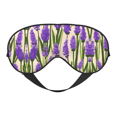 Lavender Stamp Print Eye Mask,Silk-Like Sleep Mask,Night Sleeping Mask for Men Women,for Sleep Relaxation