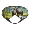 Deer Bear Moose Print Eye Mask,Silk-Like Sleep Mask,Night Sleeping Mask for Men Women,for Sleep Relaxation view 1