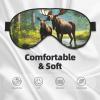 Deer Bear Moose Print Eye Mask,Silk-Like Sleep Mask,Night Sleeping Mask for Men Women,for Sleep Relaxation view 3