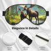 Deer Bear Moose Print Eye Mask,Silk-Like Sleep Mask,Night Sleeping Mask for Men Women,for Sleep Relaxation view 4