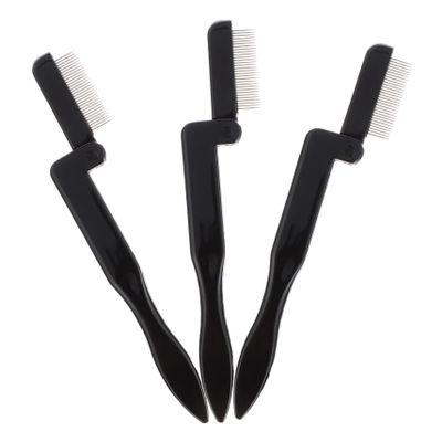Gatuida 3pcs Portable Eyebrow Comb Brush Mini Folding Lash Comb Eyebrow Grooming Tool Makeup Accessories Lash Curler