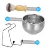 BIUDECO Stainless Steel Dish Rack Beard Brush Stand Kit Razor Brush Supply for Mustache Goatee Whiskers view 2
