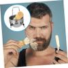BIUDECO Stainless Steel Dish Rack Beard Brush Stand Kit Razor Brush Supply for Mustache Goatee Whiskers view 4