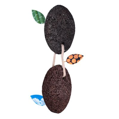 SKISUNO 2pcs Natural Lava Stone Foot Washboard Pumice Stone Scrub for Callus Repair