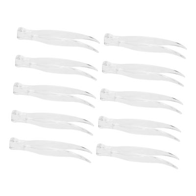 SOLUSTRE 25pcs Plastic Tweezers Scale Tweezers for Weight Block Balancing and Makeup Application Curved Design for Easy Handling Lightweight and Portable