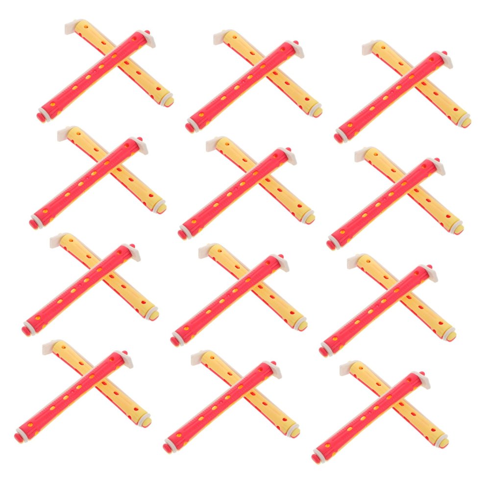 LOORGVEL 24pcs Hollow Curling Rods Hair Styling Perm Rods for Effortless Waves Home Salon Use for Hair Easy to Use Hairdressing Tools