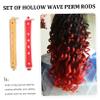LOORGVEL 24pcs Hollow Curling Rods Hair Styling Perm Rods for Effortless Waves Home Salon Use for Hair Easy to Use Hairdressing Tools view 3