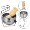 HAKIDZEL Stainless Steel Dish Rack Beard Brush Tool Shaving Brush Holder Beard Grooming Accessories for Men view 4