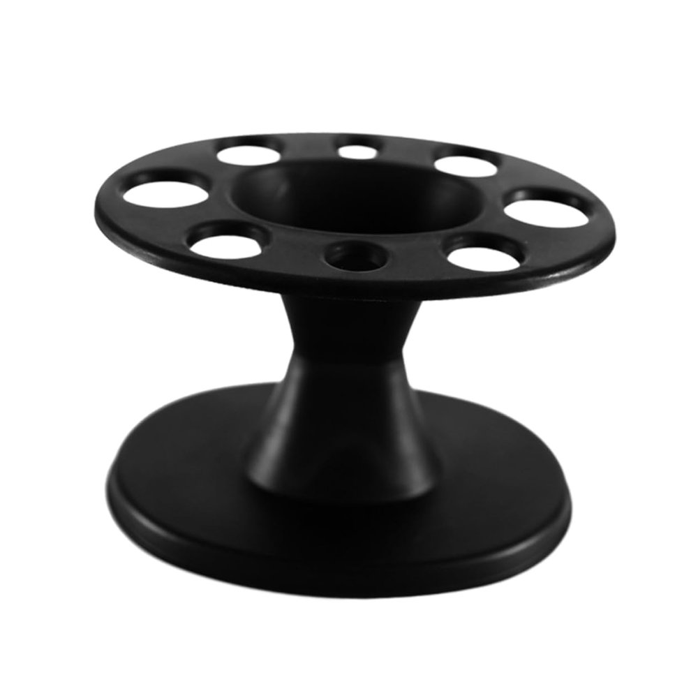 Black PP Comb Stand with 8 Holes for Salon Countertop Storage