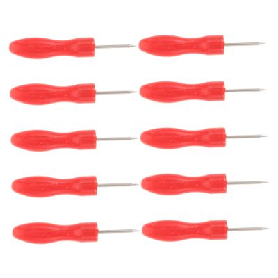 PENIKOKO 10pcs Stainless Steel Eyelash Glue Bottle Opening Needles Blocking Pins for Nozzle Piercing Salon Supplies