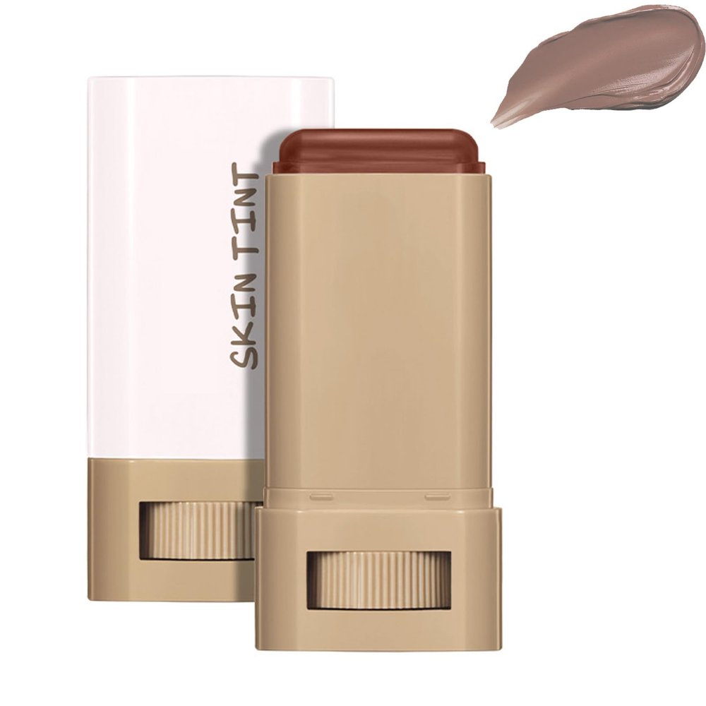 Serum Boosted Skin Tint Balm, Long-lasting Solid Foundation Stick, Tinted Moisturizing Beauty Balm, Face Makeup Concealer, Hydrates, Natural Finish Makeup (#1, 0.63oz)