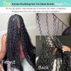 Human Braiding Hair for Boho Braids Bulk Human Hair 6 Bundles/Pack 150g 22 Inch Deep Wave Bulk Boho Hair for Braiding Curly Knotless 12A Brazilian Virgin No Weft Wet and Wavy Chocolate Brown 4# view 3