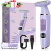 Electric Shaver for Women, Waterproof Hair Shaver Razors for Legs, Arm, Underarms, Bikini, USB Rechargeable, Wet & Dry Waterproof Bikini Trimmer for Woman, Purple view 1