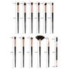 12 Eye Makeup Brushes Set Soft Bristles Eye Shadow Brush Nose Shadow Detail Eye Liner Brush(Argento) view 2