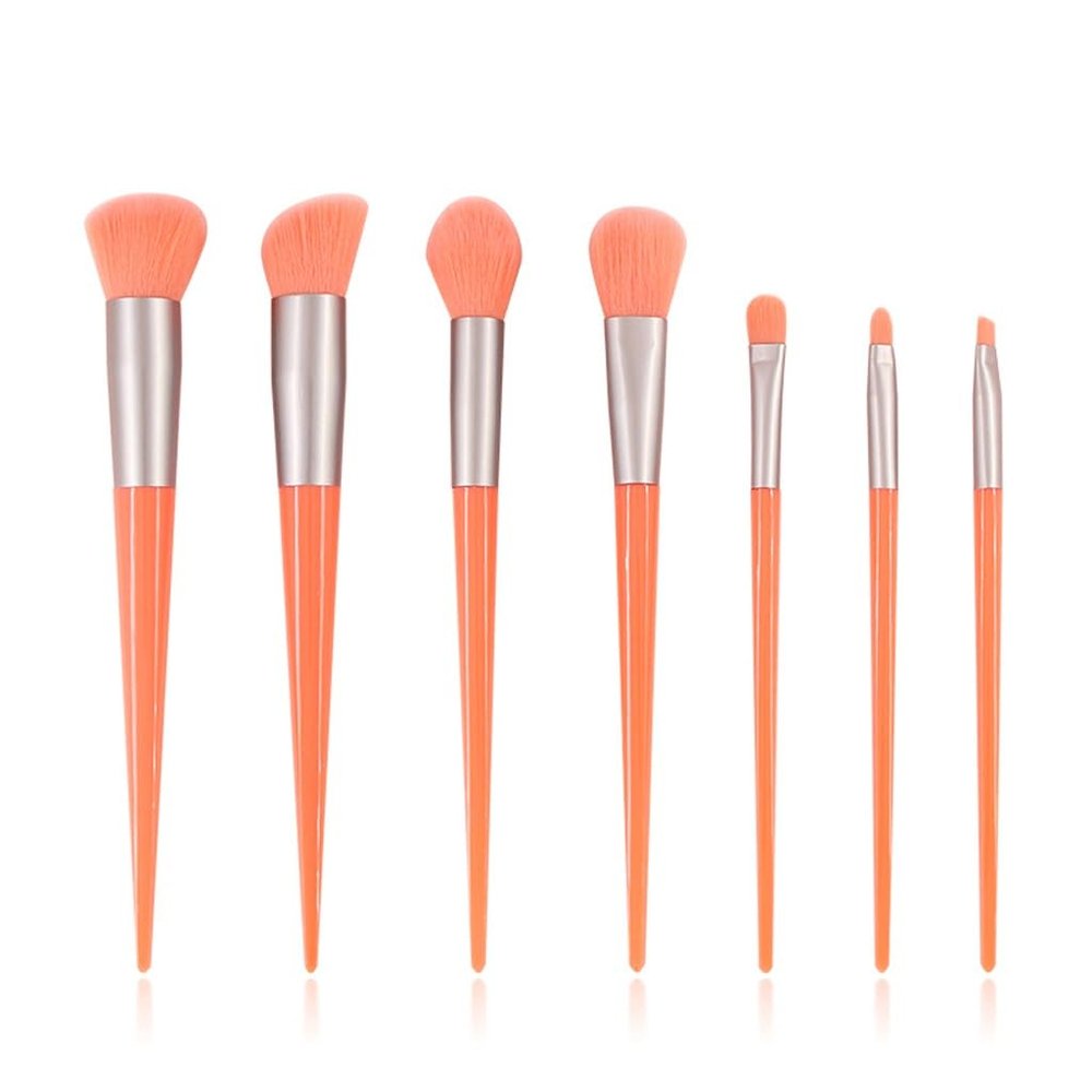 7pcs Fluorescent Makeup Brushes Set Diamond Powder Eye Shadow Beauty Tools(D)