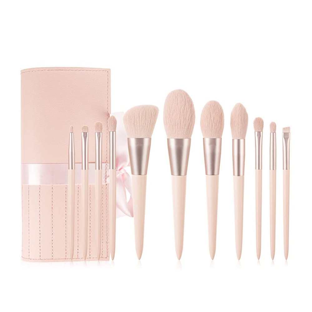 11pcs Cosmetics Brushes Set Powder Brush Face Blush Highlight Eye Shadow Eyebrow Beauty Make Up Tools