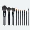 10 Makeup Brushes Set Wooden Handle Makeup Tools Beauty School Makeup Brushes(Argento) view 1