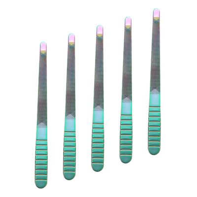 VICASKY 5pcs Professional Nail File Stainless Files for Fingernails Toenails Buffer Cuticle Bit for Manicure