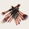 10 pieces of black makeup brush set, super large, including foundation make-up brush, brush view 3