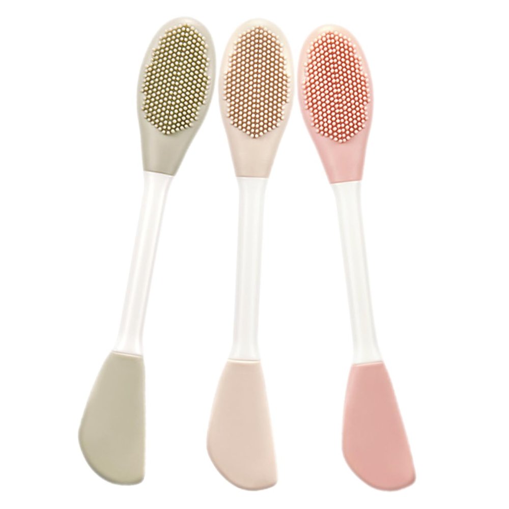 DEARMAMY 3pcs Dual End Silicone Facial Mask Applicators Scrubber for and Precise Mask Application Ergonomic Design