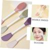 DEARMAMY 3pcs Dual End Silicone Facial Mask Applicators Scrubber for and Precise Mask Application Ergonomic Design view 3