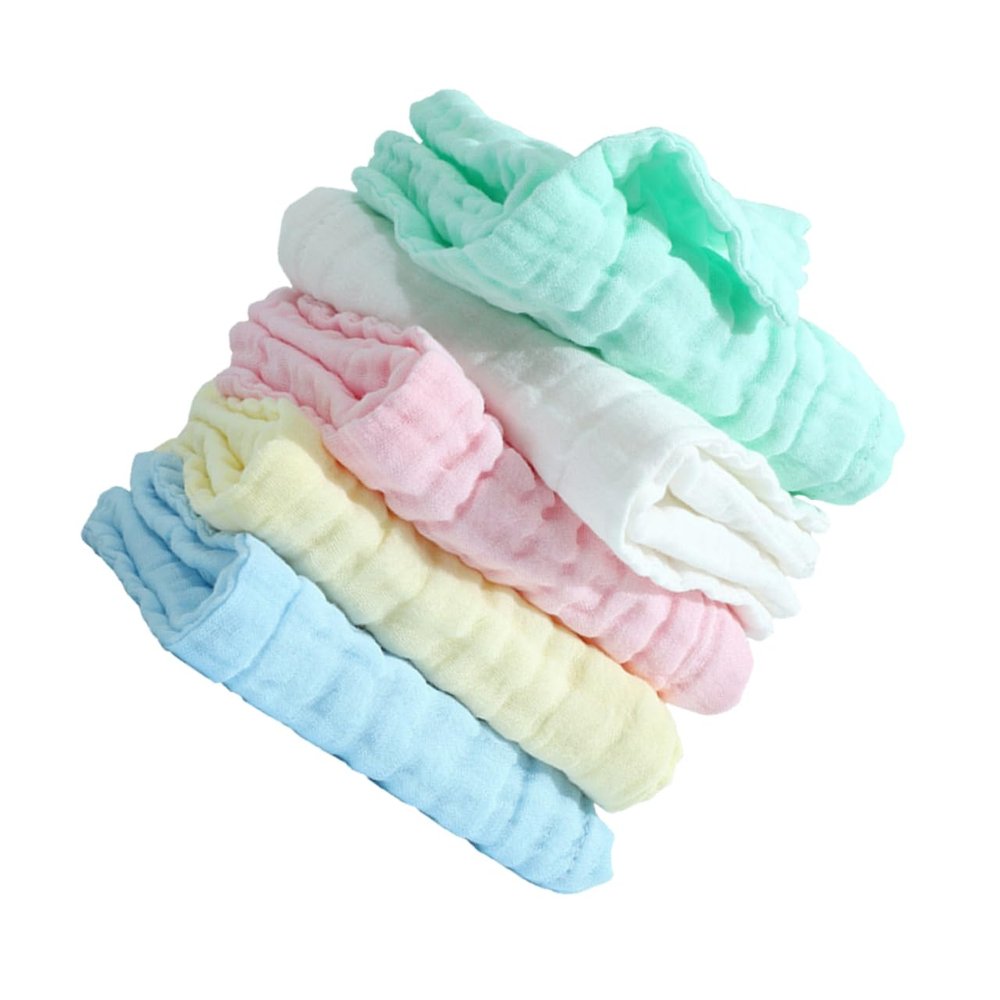 Abaodam 5pcs Newborn Cotton Facial Towels and Absorbent Boy Girl Face Cloths for Boy Girl Reusable and Safe for Shower
