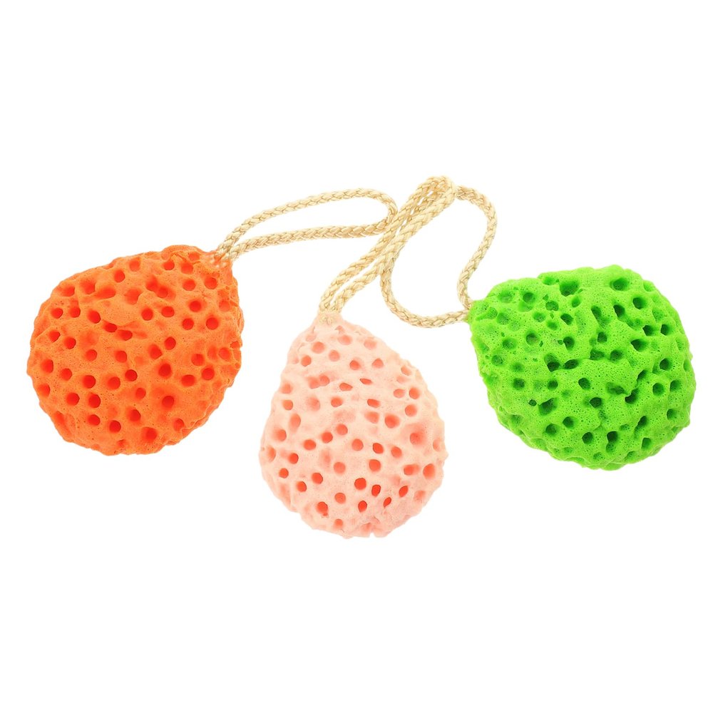 UTHCLO 3pcs Exfoliating Facial Sponges for Daily Cleansing Portable Face Scrubbers and for Deep Skin Care and Makeup Removal