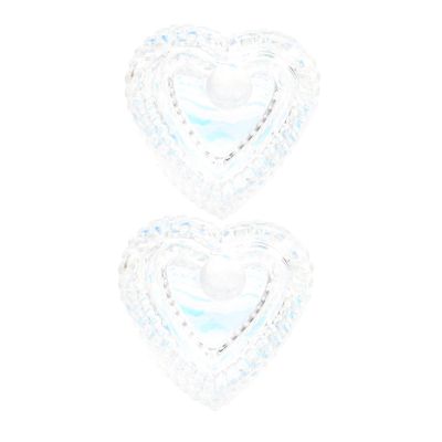 CALLARON Nail Liquid Container Manicure Cup Set 2pcs Crystal Cups Stand Mini Manicure Kit for Women
