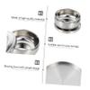 DEARMAMY Stainless Steel Wet Shave Cup Simple Foaming Bowl Cover Travel Shaving Bowl for Men view 2