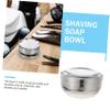DEARMAMY Stainless Steel Wet Shave Cup Simple Foaming Bowl Cover Travel Shaving Bowl for Men view 3