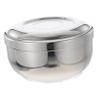 VICASKY 1Pc Stainless Steel Simple Shaving Bubble Bowl with Lid Practical Foaming Container for Men Durable Shaving Soap Holder for Traditional Wet Shaving view 1