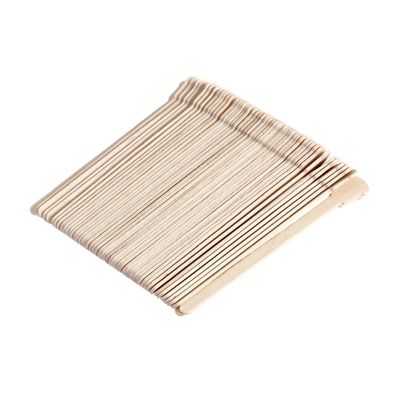 Happyyami 100pcs Disposable Wooden Wax Spatulas Rounded Ends Applicators for Hair Removal for Salon Home Use Compatible Hot and Strip Wax