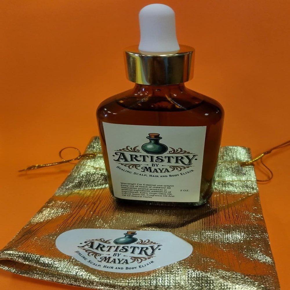 Artistry by Maya Healing Scalp Hair and Body Elixir, Natural Oils Blend, 2 oz