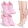 Gatuida 2pairs Silicone Moisturizing Socks for Women Flexible Spa Foot Liners with Non-Slip Design XL for Dry Cracked Feet Reusable and Washable Care view 1