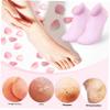 Gatuida 2pairs Silicone Moisturizing Socks for Women Flexible Spa Foot Liners with Non-Slip Design XL for Dry Cracked Feet Reusable and Washable Care view 3