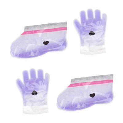 VICASKY 2pairs Hand Foot Wax Kit Spa Paraffin Wax Therapy Gloves Non-woven Covers Fit for Beauty Salons Home Use