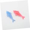 Gatuida 5pcs Nail Dust Cleaner Brush Dolphin-shaped Pedicure Brush Nail Cleaning Tool Home Travel Outdoor Random Color view 4