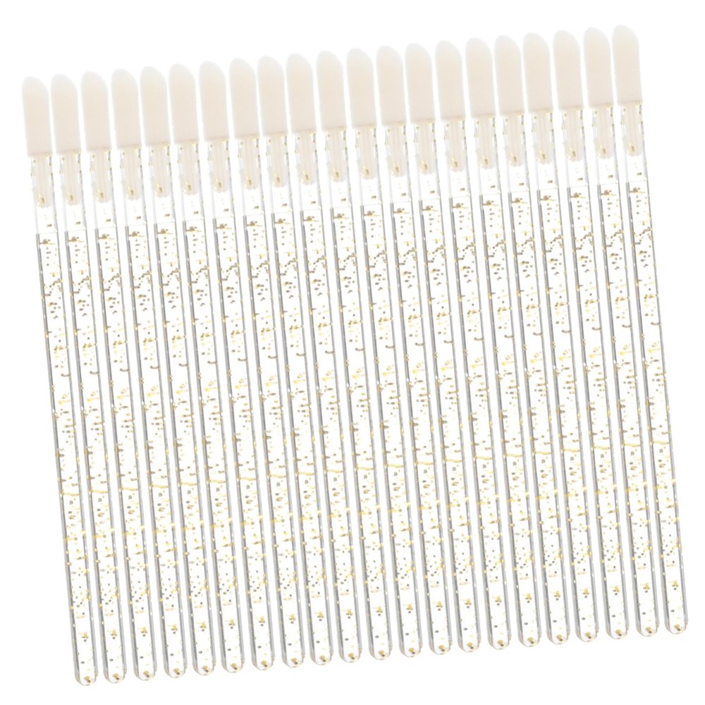 PACKOVE 100pcs Crystal Lip Gloss Wands Elegant Disposable Lip Applicators for Lipstick for Professional and Personal Use Chic Makeup Tool Kit