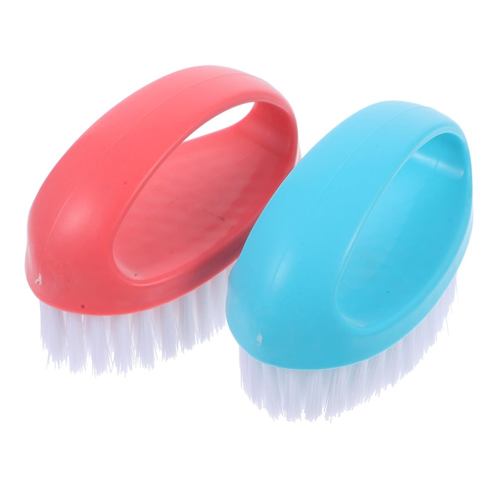 PartyKindom 2pcs Candy Nail Cleaning Brushes for Fingernails and Toenails Soft Bristle Hand Nail Dust Cleaner for Home and Salon Use Lightweight and Convenient Manicure Supply