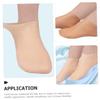 CTIRCHIU 3pairs Moisturizing Lotion Socks for Foot Care Exfoliating and Reusable Elastic Socks for Cracked Heel Repair Soft and Hydrating Foot Covers Skin Tone Pink view 2