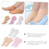 CTIRCHIU 3pairs Moisturizing Lotion Socks for Foot Care Exfoliating and Reusable Elastic Socks for Cracked Heel Repair Soft and Hydrating Foot Covers Skin Tone Pink view 4