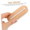 VALICLUD 4Pcs Wooden Nail Brush Set Dual-Sided Fingernail Cleaner Soft Bristles for Professional and Home Use for Nail Art and Pedicure Random Color view 3