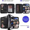 Relavel Extra Large Makeup Case with Folding Hand Truck, Large Makeup Organizer Bag with Adjustable Dividers, Lightweight Dolly Cart with 2 Big Wheels, Makeup Artist Kit view 2