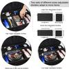 Relavel Extra Large Makeup Case with Folding Hand Truck, Large Makeup Organizer Bag with Adjustable Dividers, Lightweight Dolly Cart with 2 Big Wheels, Makeup Artist Kit view 4