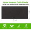 50PCS Large Disposable Massage Table Sheets, 31" X 79" Black Breathable Disposable Bed Sheets for Massage Beauty Salon, SPA Bed Sheets Lash Wax Tattoo Bed Covers, Soft Non Woven Fabric view 2